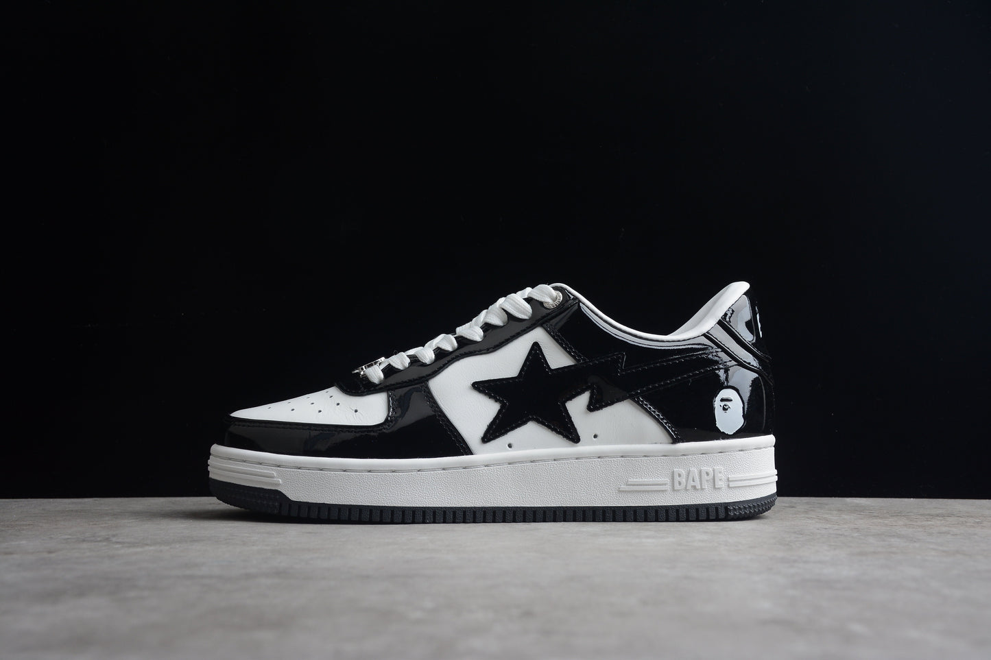 BAPE Sta Low-top Sneakers In And White - Black Unisex Streetwear Limited Edition - **BAPE STA Low-Top Sneakers in Black and White** Introducing the BAPE STA Low-Top Sneakers in