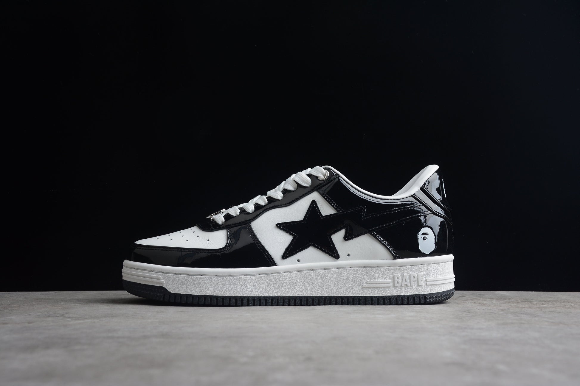 BAPE Sta Low-top Sneakers In And White - Black Unisex Streetwear Limited Edition - **BAPE STA Low-Top Sneakers in Black and White** Introducing the BAPE STA Low-Top Sneakers in