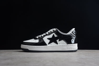 BAPE Sta Low-top Sneakers In And White - Black Unisex Streetwear Limited Edition - **BAPE STA Low-Top Sneakers in Black and White** Introducing the BAPE STA Low-Top Sneakers in