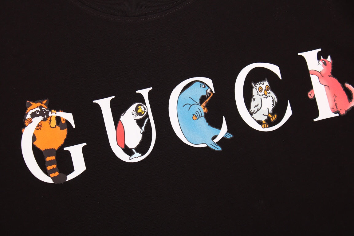 Gucci Mushroom Cluster T-shirt (black) Unisex Streetwear Limited Edition - <p dir='ltr'><span>This Gucci t-shirt features a playful mushroom cluster graphic design. The black shirt
