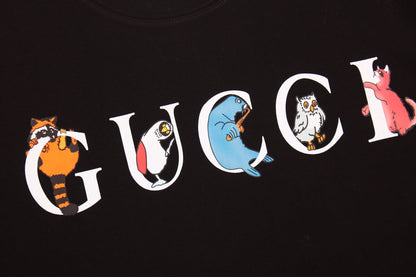Gucci T-shirt - Black Unisex Streetwear Limited Edition - <p dir='ltr'><span>This Gucci t-shirt features a playful design with the brand name 'GUCCI' spelled