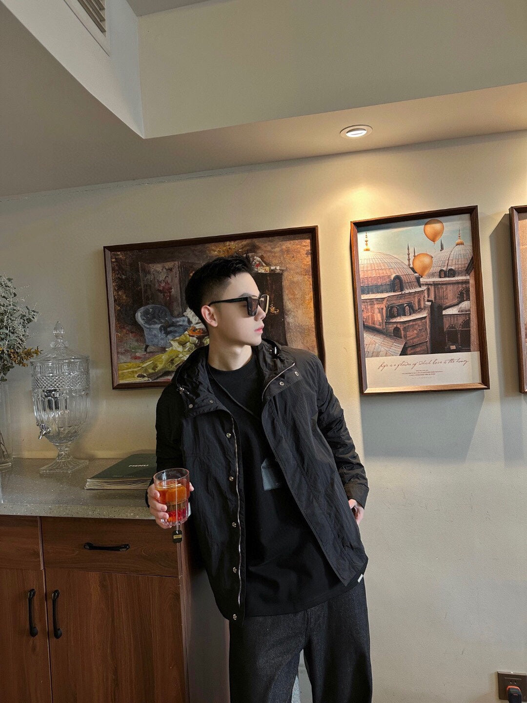 Chaqueta negra con capucha Dior