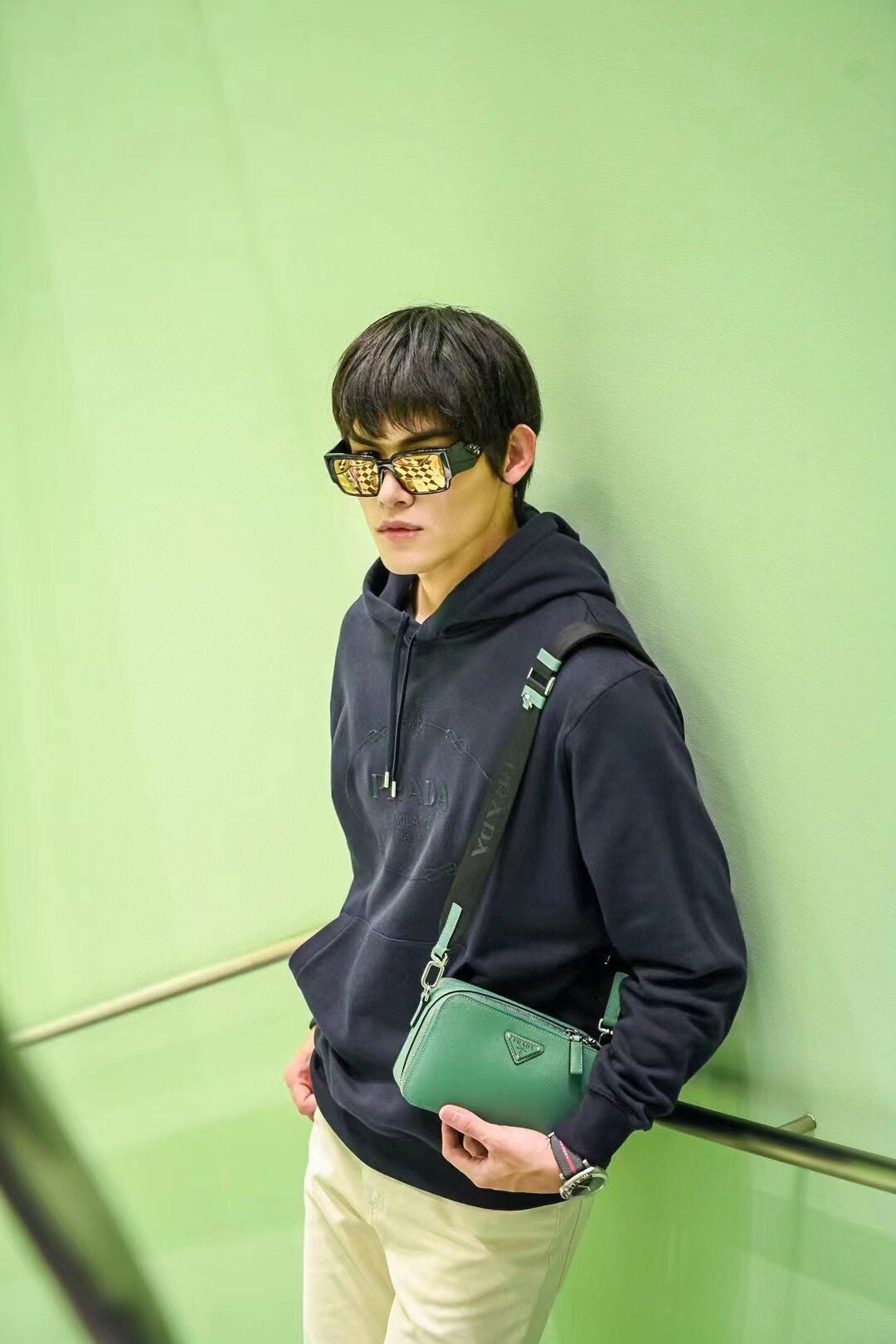 Prada Milano Black Hoodie - logo - replica sneakers