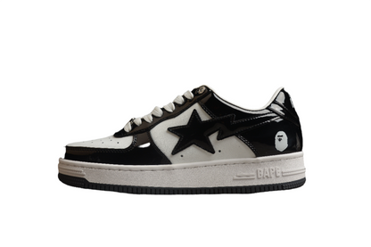 BAPE Sta Low-top Sneakers In And White - Black Unisex Streetwear Limited Edition - **BAPE STA Low-Top Sneakers in Black and White** Introducing the BAPE STA Low-Top Sneakers in