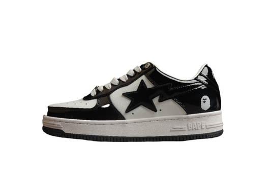 BAPE Sta Low-top Sneakers In And White - Black Unisex Streetwear Limited Edition - **BAPE STA Low-Top Sneakers in Black and White** Introducing the BAPE STA Low-Top Sneakers in
