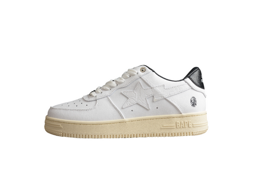 BAPE Sta Low-top Sneakers In White And - Black Unisex Streetwear Limited Edition - **BAPE STA Low-Top Sneakers in White and Black** Introducing the BAPE STA Low-Top Sneakers in