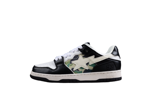 BAPE Sta Low-top Sneakers In Black, White, And Camo Unisex Streetwear Limited Edition - **BAPE STA Low-Top Sneakers in Black, White, and Camo** Introducing the BAPE STA Low-Top Sneakers