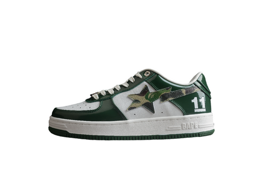BAPE Sta #11 Low Top Sneakers - White Unisex Streetwear Limited Edition - Introducing the BAPE STA #11 Low Top Sneakers C a bold statement piece designed to