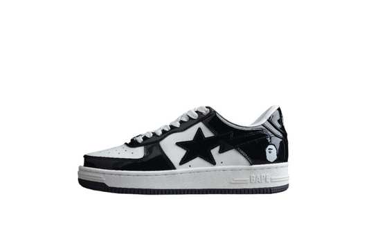 BAPE Sta Low-top Sneakers In And White - Black Unisex Streetwear Limited Edition - **BAPE STA Low-Top Sneakers in Black and White** Introducing the BAPE STA Low-Top Sneakers in