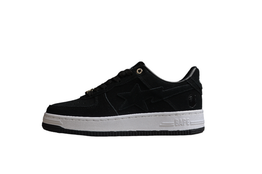 BAPE Sta Low-top Suede Sneakers - Black Unisex Streetwear Limited Edition - **BAPE STA Low-Top Black Suede Sneakers** Elevate your sneaker collection with the BAPE STA Low-Top