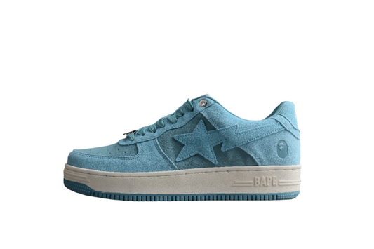 BAPE Sta Low-top Suede Sneakers - Blue Unisex Streetwear Limited Edition - **BAPE STA Low-Top Blue Suede Sneakers** Elevate your sneaker collection with the BAPE STA Low-Top