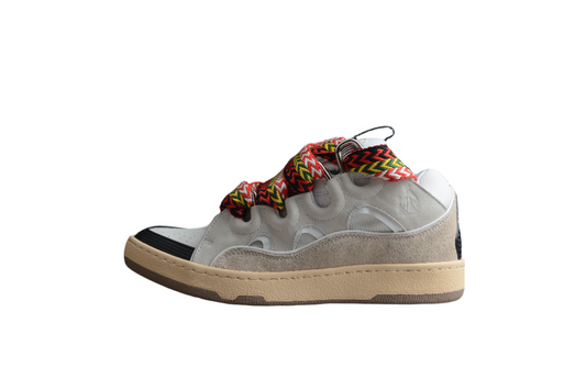 Lanvin Colorful Lace Sneakers - Red Unisex Streetwear Limited Edition - ### Lanvin Colorful Lace Sneakers Discover a unique blend of style and comfort with these