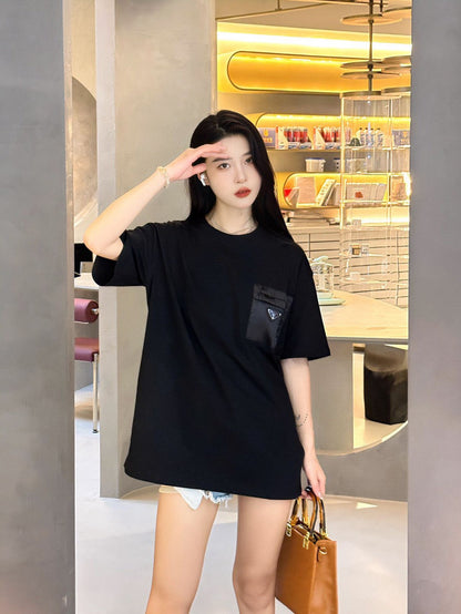 Prada Pocket T-Shirt (Black) - logo - replica sneakers