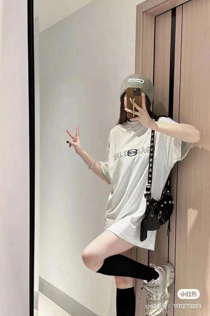 Camiseta con logo reflectante de Balenciaga