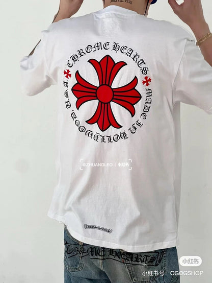 Camiseta blanca Gucci Hearts Floral Pocket