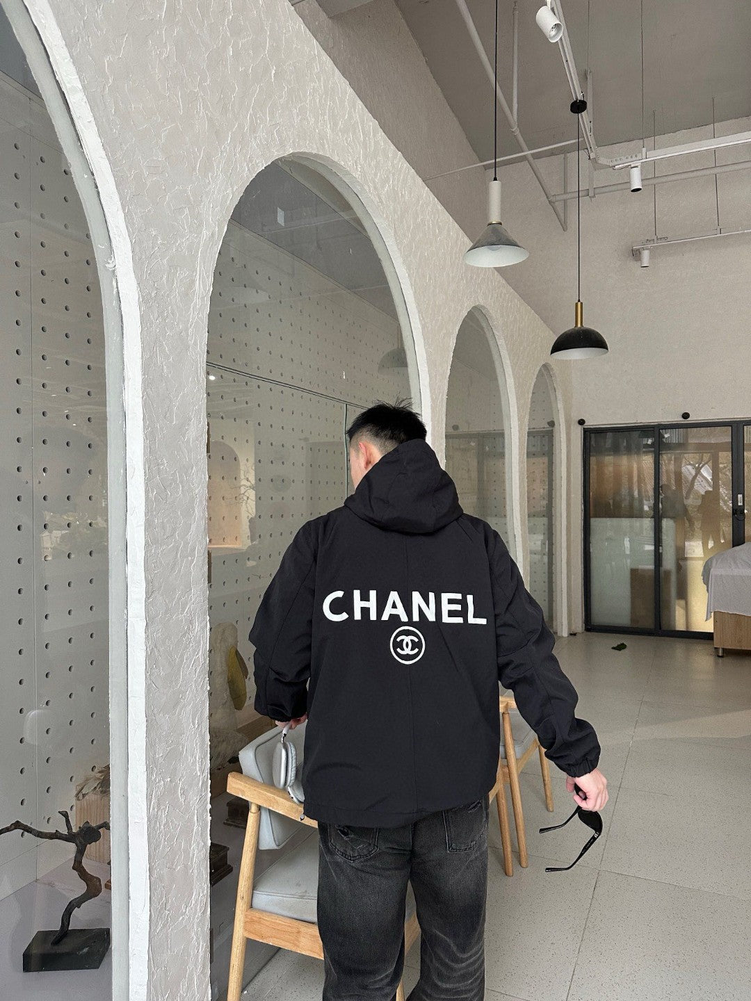 Chanel Two-Tone Hooded Jacket - logo - replica sneakers