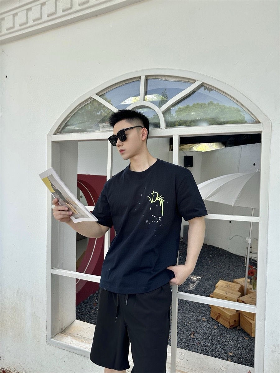 Camiseta Dior Artistic Splatter (Negra)