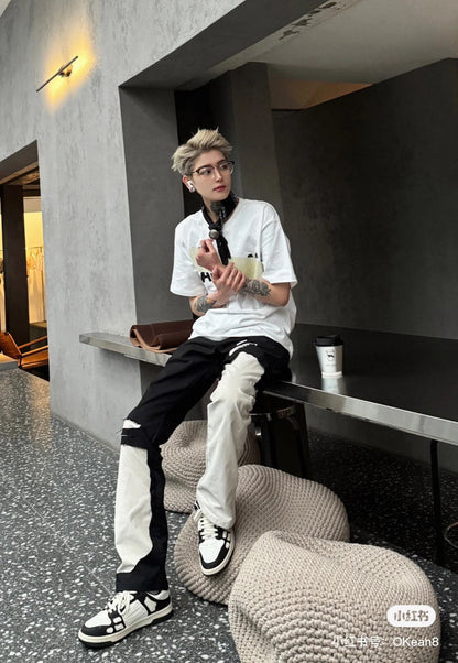 Camiseta Balenciaga con logo de cinta (blanca)