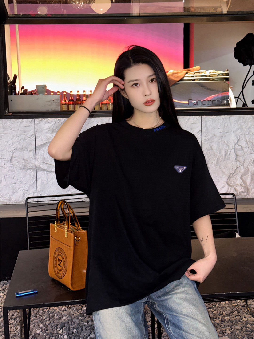 Prada Milano Logo T-Shirt (Black) - logo - replica sneakers