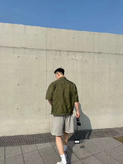 Prada Olive Green Short-Sleeve Jacket - logo - replica sneakers