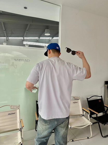 T-shirt blanc Dior à logo gris, taille oversize