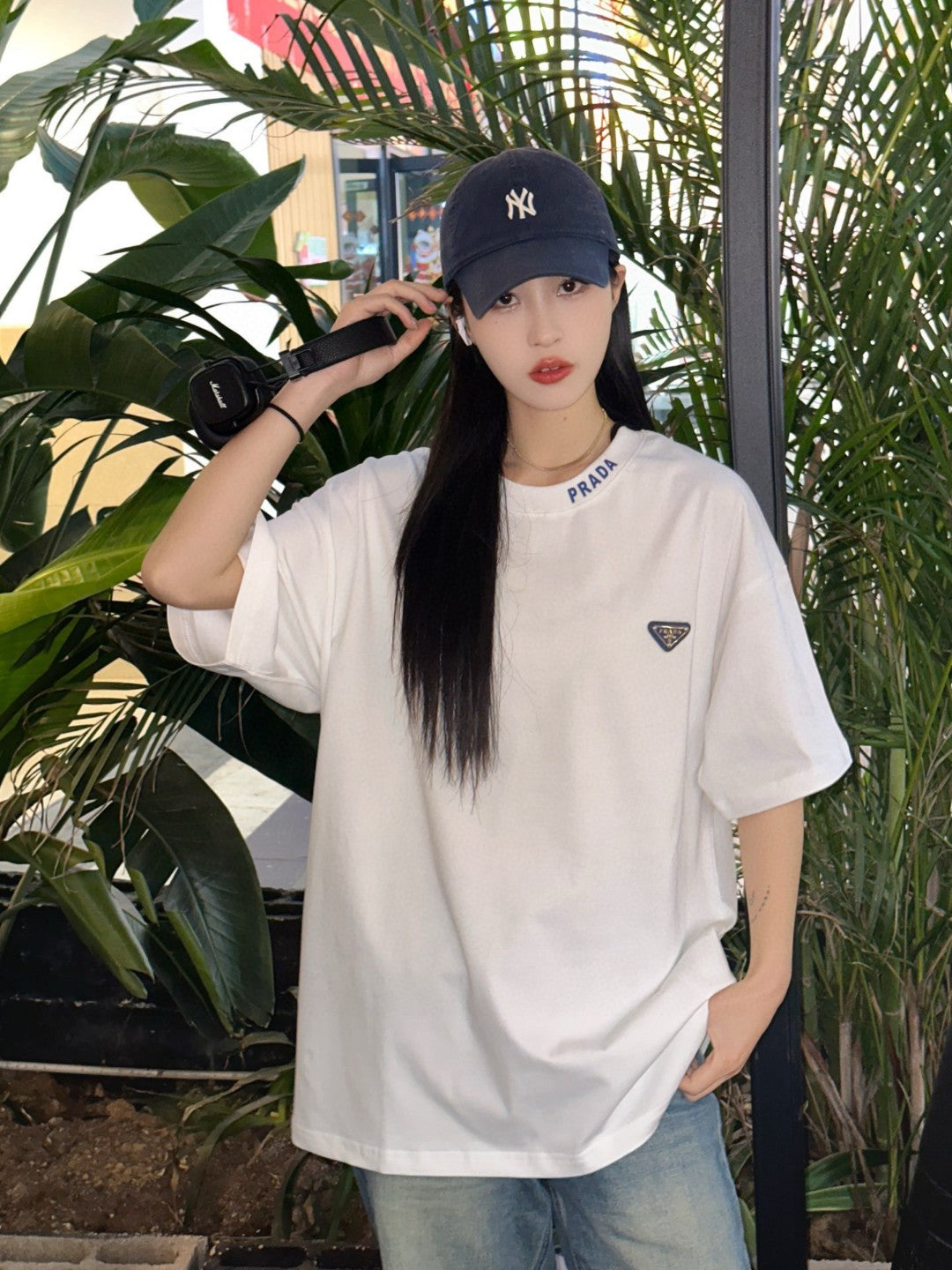 Prada Milano Logo T-Shirt (White) - logo - replica sneakers