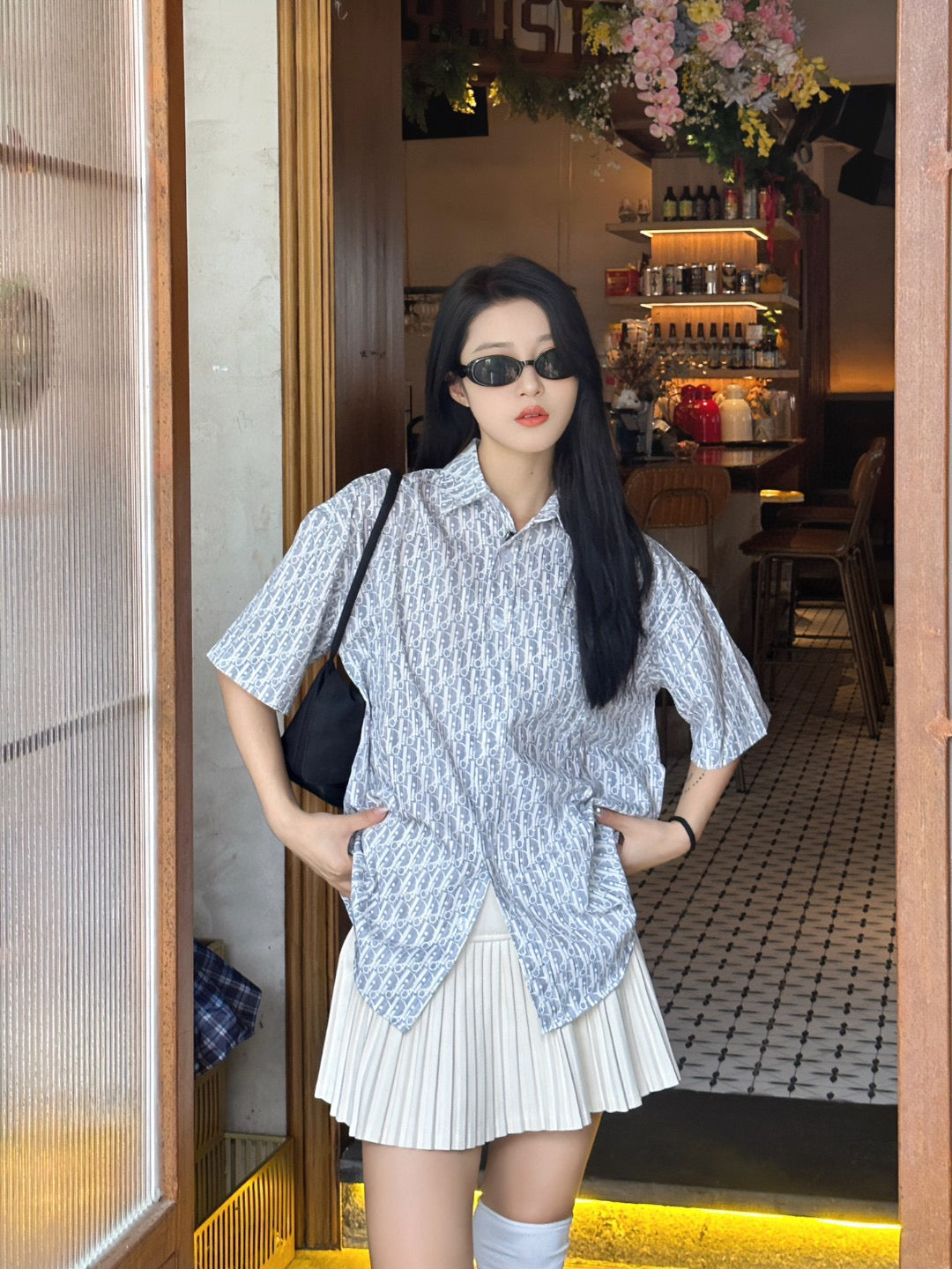 Camisa con estampado de monograma Dior