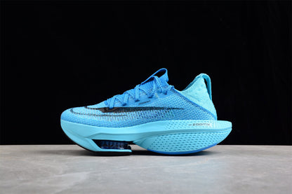 Zoom Alphafly Ne - T% 2 - Blue Unisex Streetwear Limited Edition - The Nike Air Zoom Alphafly NEXT% 2 is a top-tier running shoe engineered for athletes