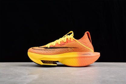 Zoom Alphafly Ne - T% 2 And Orange - Yellow Unisex Streetwear Limited Edition - The Nike Air Zoom Alphafly NEXT% 2 in vibrant yellow and orange is a high-performance