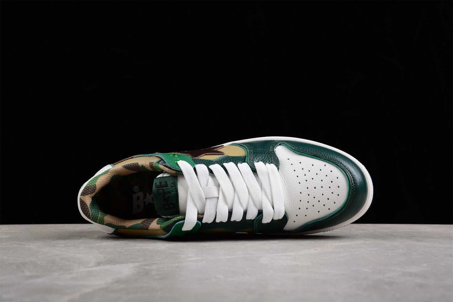BAPE Sta Low-top Sneakers In And Brown - Green Unisex Streetwear Limited Edition - **BAPE STA Low-Top Sneakers in Green and Brown** Experience the perfect blend of style and
