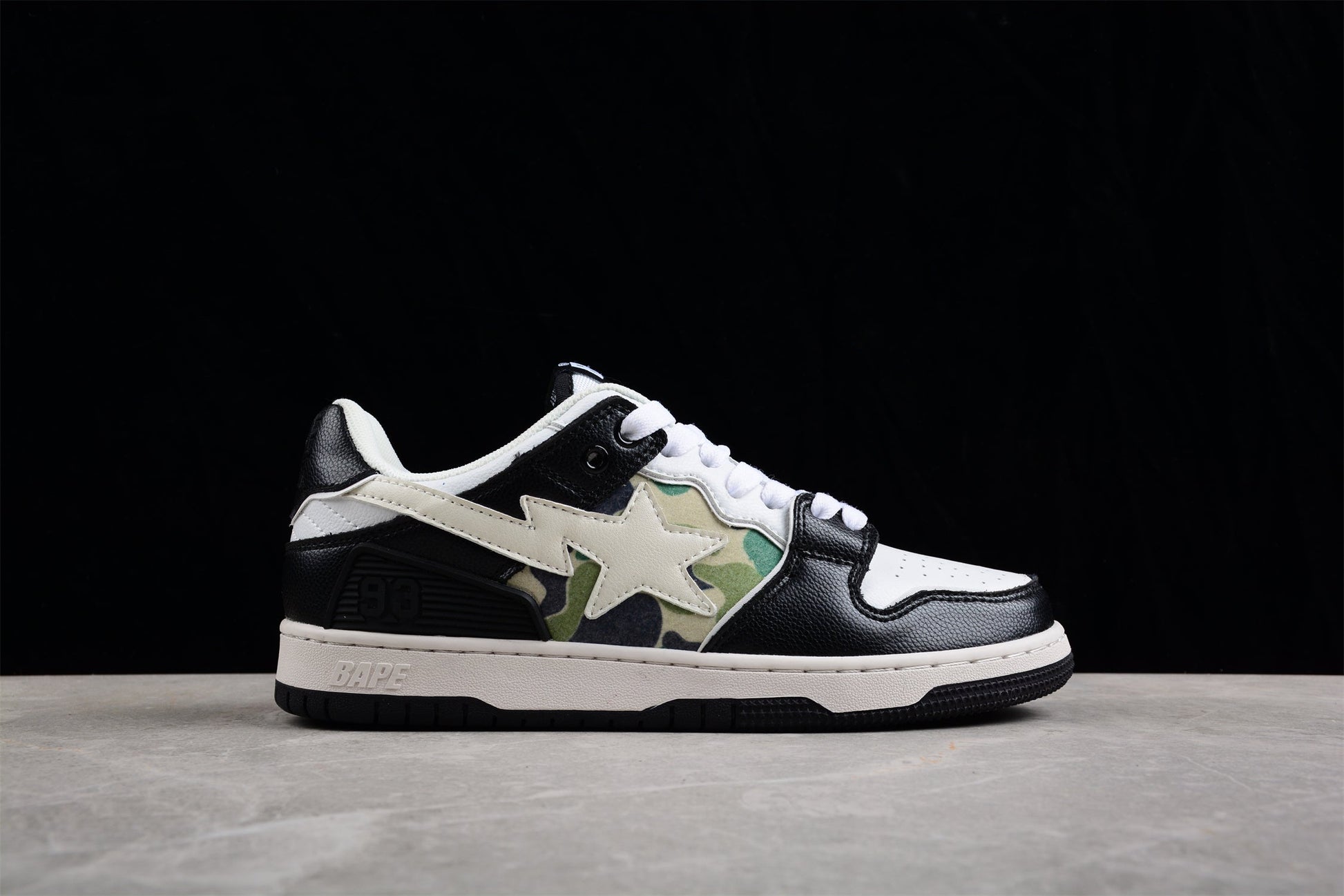 BAPE Sta Low-top Sneakers In Black, White, And Camo Unisex Streetwear Limited Edition - **BAPE STA Low-Top Sneakers in Black, White, and Camo** Introducing the BAPE STA Low-Top Sneakers