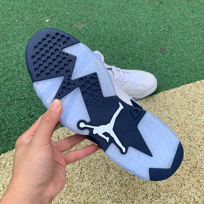 Jordan 6 Midnight Sneakers - Navy Unisex Streetwear Limited Edition - The Air Jordan 6 'Midnight Navy' brings a clean and classic aesthetic to the iconic