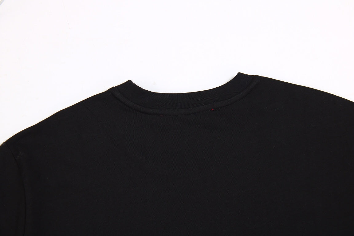 GUCCI - Balenciaga Flower Logo T-shirt - Black Unisex Streetwear Limited Edition - The GUCCI x BALENCIAGA FLOWER LOGO T-SHIRT BLACK - REPLICA is a striking blend of