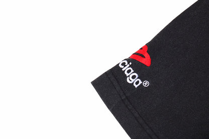 Camiseta negra con estampado del logo de Balenciaga - Réplica Prime