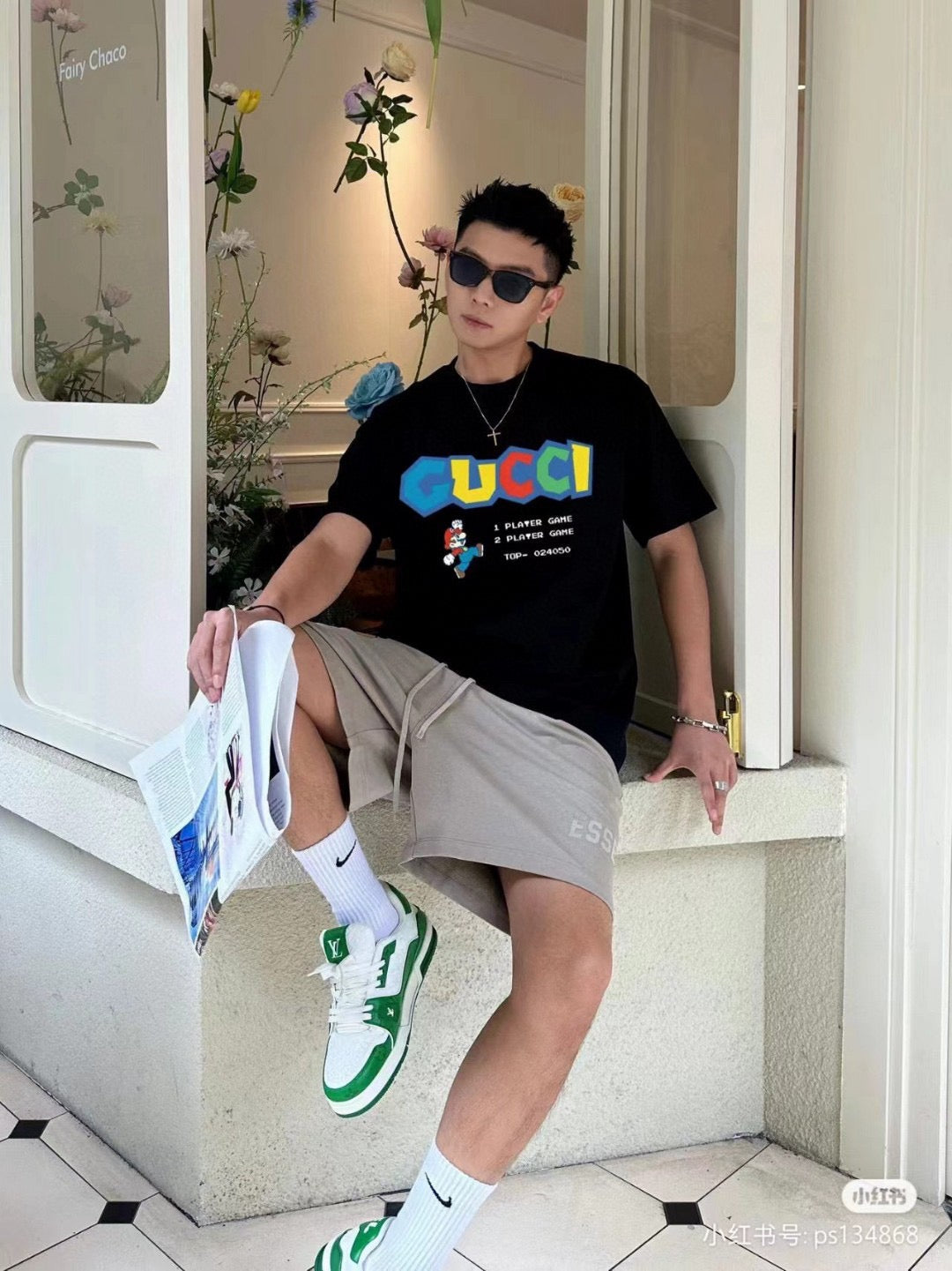 Camiseta Gucci Retro Game (Negra)