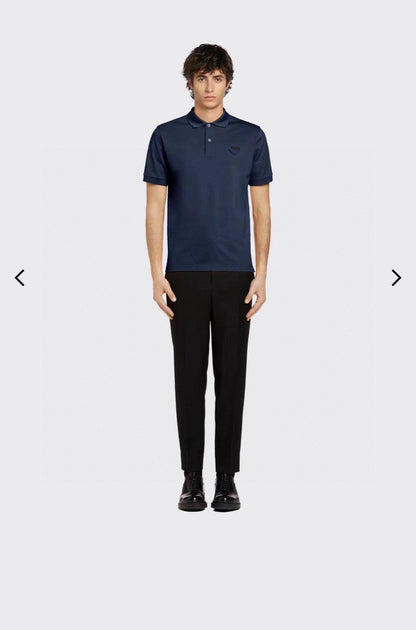 Prada Classic Navy Polo Shirt - logo - replica sneakers