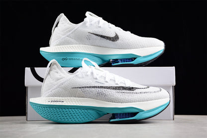 Zoom Alphafly Ne - T% 2 And Turquoise - White Unisex Streetwear Limited Edition - Introducing the Nike Air Zoom Alphafly NEXT% 2, a top-tier running shoe engineered for elite