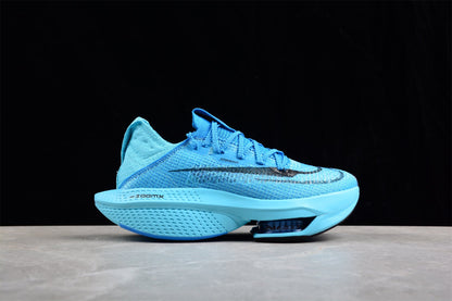 Zoom Alphafly Ne - T% 2 - Blue Unisex Streetwear Limited Edition - The Nike Air Zoom Alphafly NEXT% 2 is a top-tier running shoe engineered for athletes