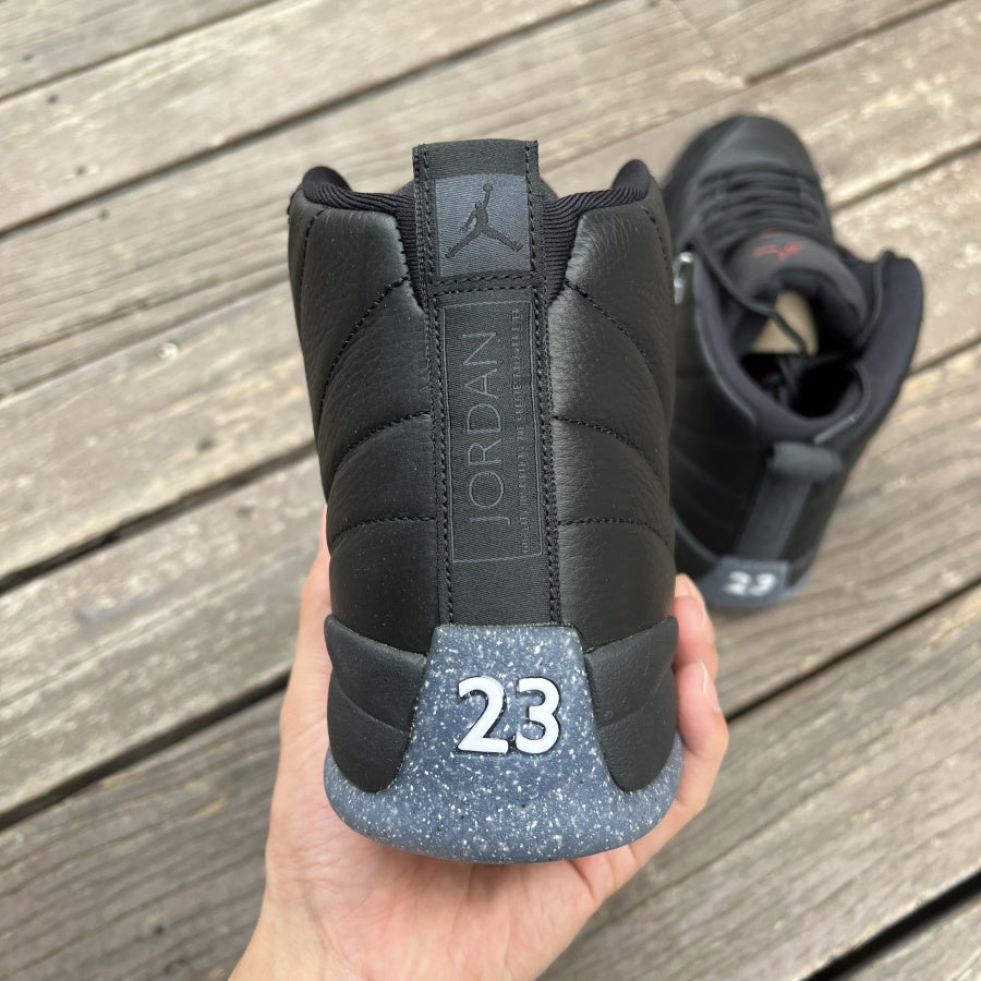 Jordan 12 Utility Sneakers - Black Unisex Streetwear Limited Edition - Introducing the Air Jordan 12 'Dark Concord,' a sleek and stylish rendition of the classic