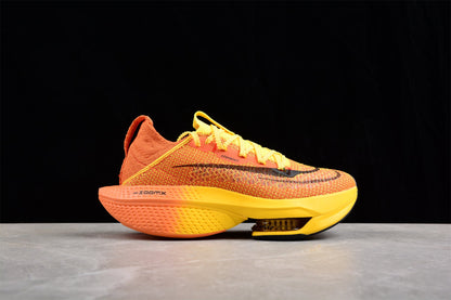 Zoom Alphafly Ne - T% 2 And Orange - Yellow Unisex Streetwear Limited Edition - The Nike Air Zoom Alphafly NEXT% 2 in vibrant yellow and orange is a high-performance
