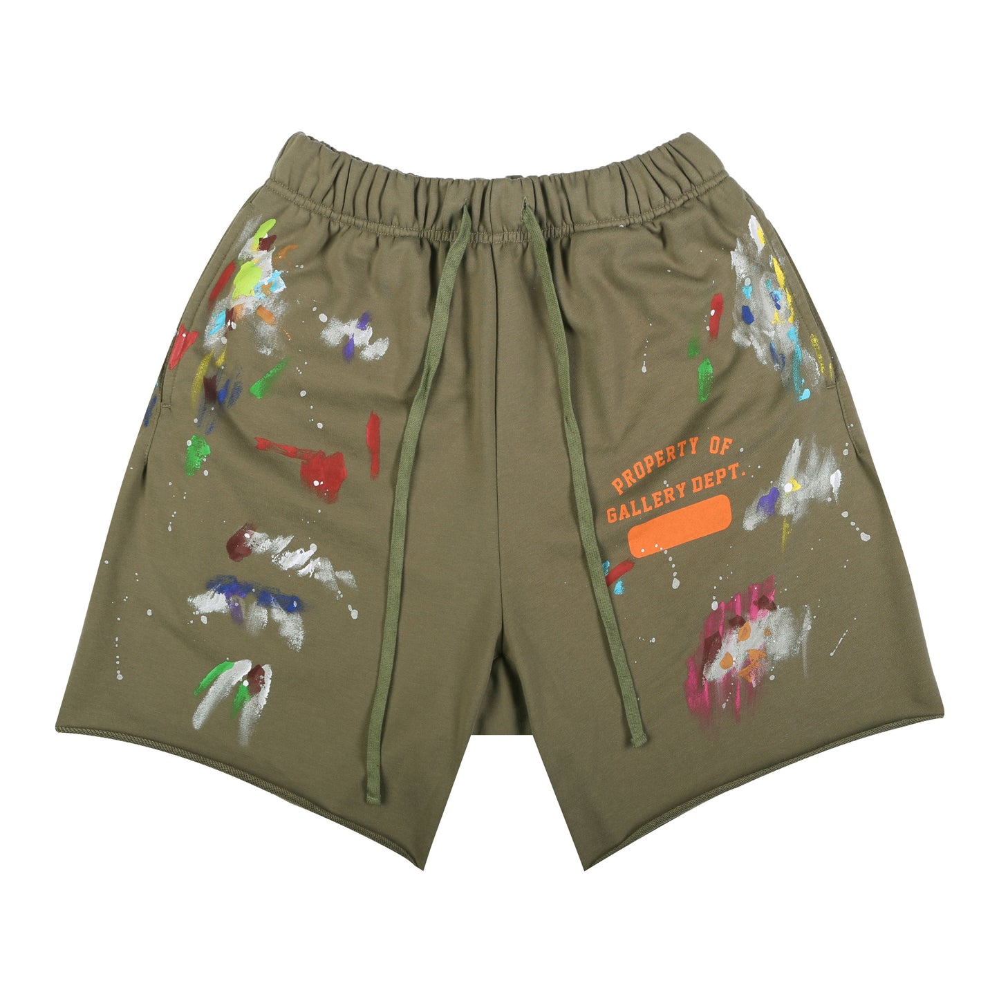 GALLERY Dept Hoodie - Red Unisex Streetwear Limited Edition - **Gallery Dept. Paint Splatter Shorts** Elevate your casual wardrobe with the Gallery Dept. Paint Splatter