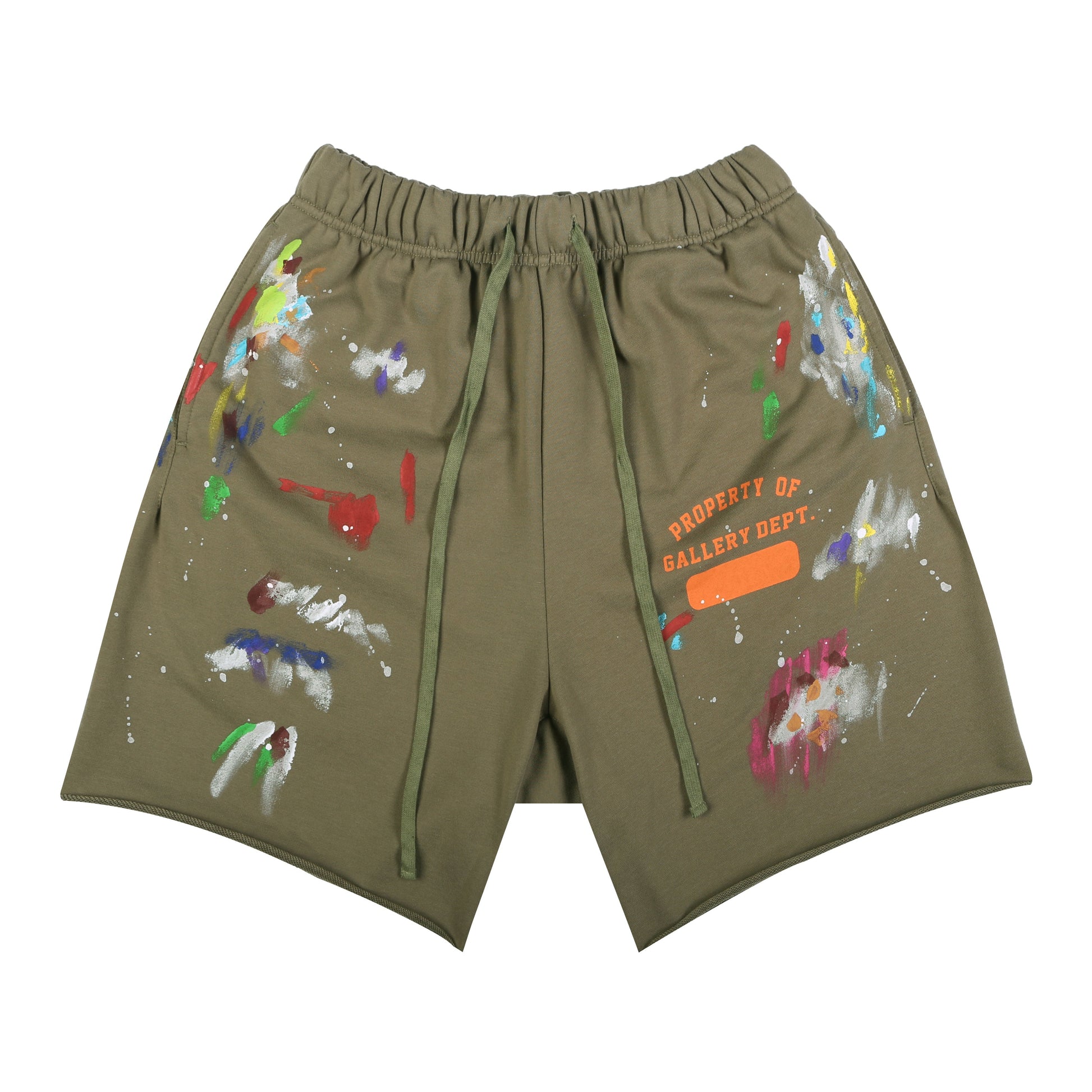 GALLERY Dept Hoodie - Red Unisex Streetwear Limited Edition - **Gallery Dept. Paint Splatter Shorts** Elevate your casual wardrobe with the Gallery Dept. Paint Splatter