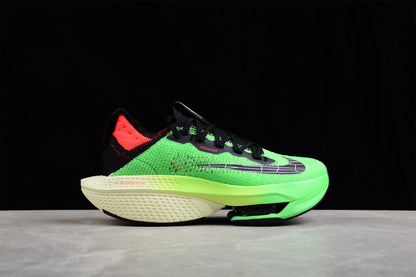 Zoom Alphafly Ne - T% 2 Green And - Black Unisex Streetwear Limited Edition - Introducing the Nike Zoom Alphafly NEXT% in a vibrant green and black colorway, designed for