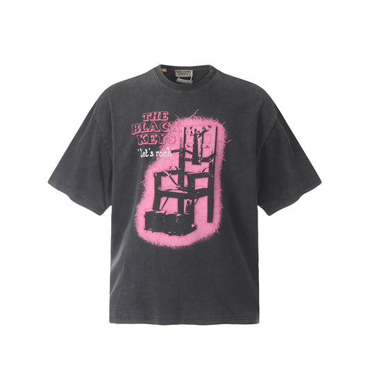 GALLERY Dept T-Shirt - Black Unisex Streetwear Limited Edition - Introducing the Gallery Dept. 'The Black Key' Hand-Painted Distressed Short Sleeve T-Shirt, a bold and