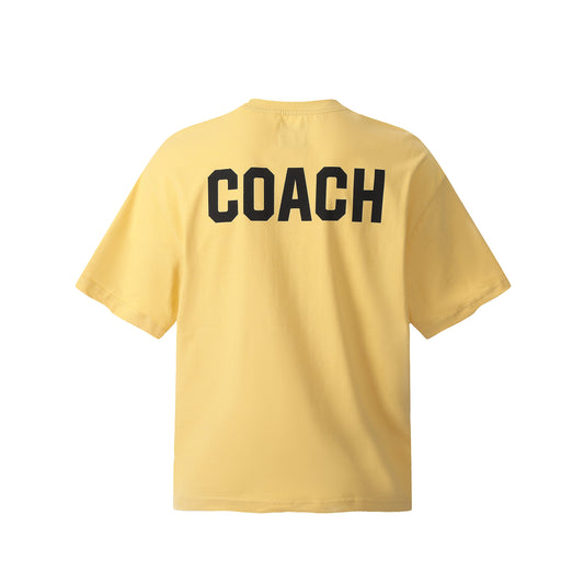 GALLERY Dept 24ss T-Shirt - Black Unisex Streetwear Limited Edition - Introducing the Gallery Dept. 'COACH' T-Shirt in Vibrant Yellow, a standout piece that combines bold