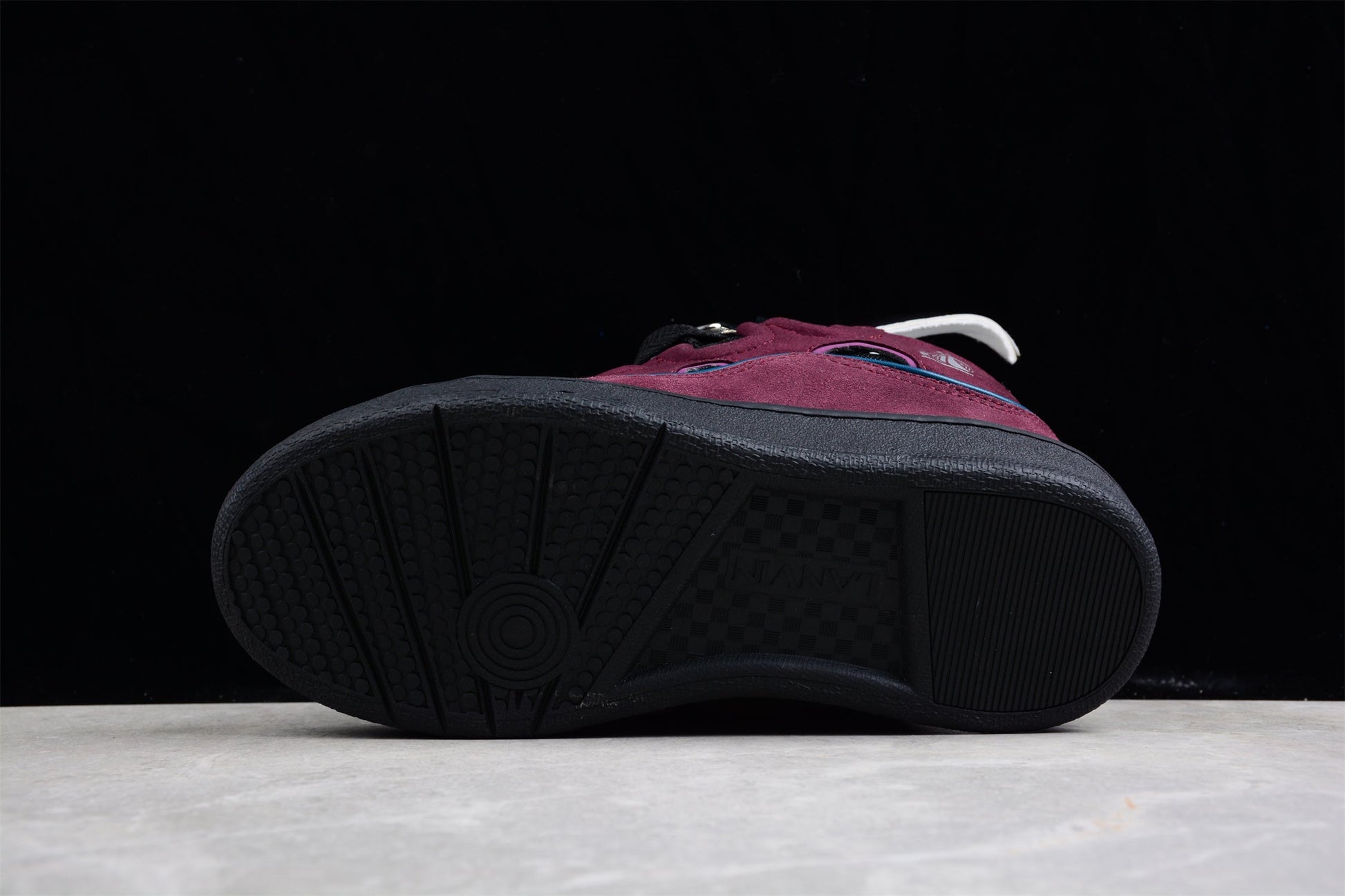 Lanvin Burgundy Suede Sneakers - Black Unisex Streetwear Limited Edition - ### Lanvin Burgundy Suede Sneakers Step up your sneaker game with these striking Lanvin Burgundy