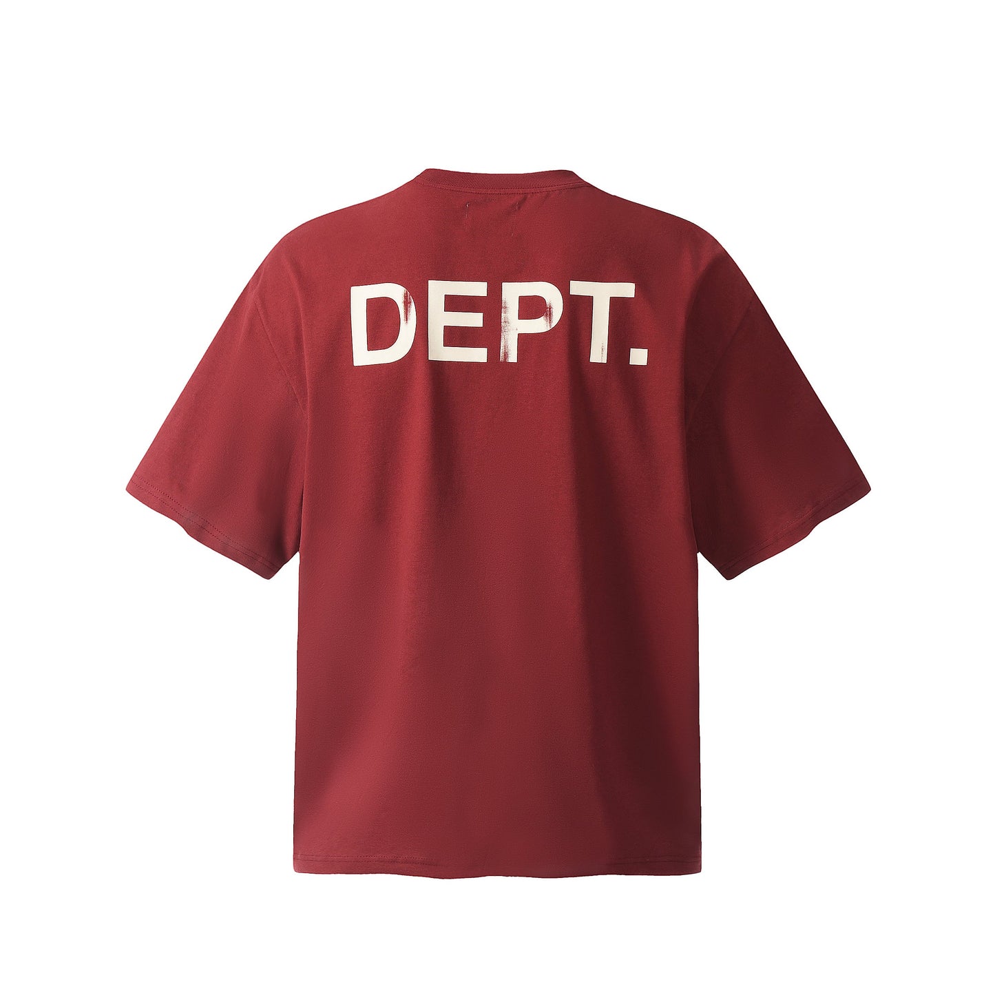 GALLERY Dept 24ss T-Shirt - White Unisex Streetwear Limited Edition - Introducing the Gallery Dept. Hand-Painted Distressed T-Shirt in Deep Red, a unique piece that embodies