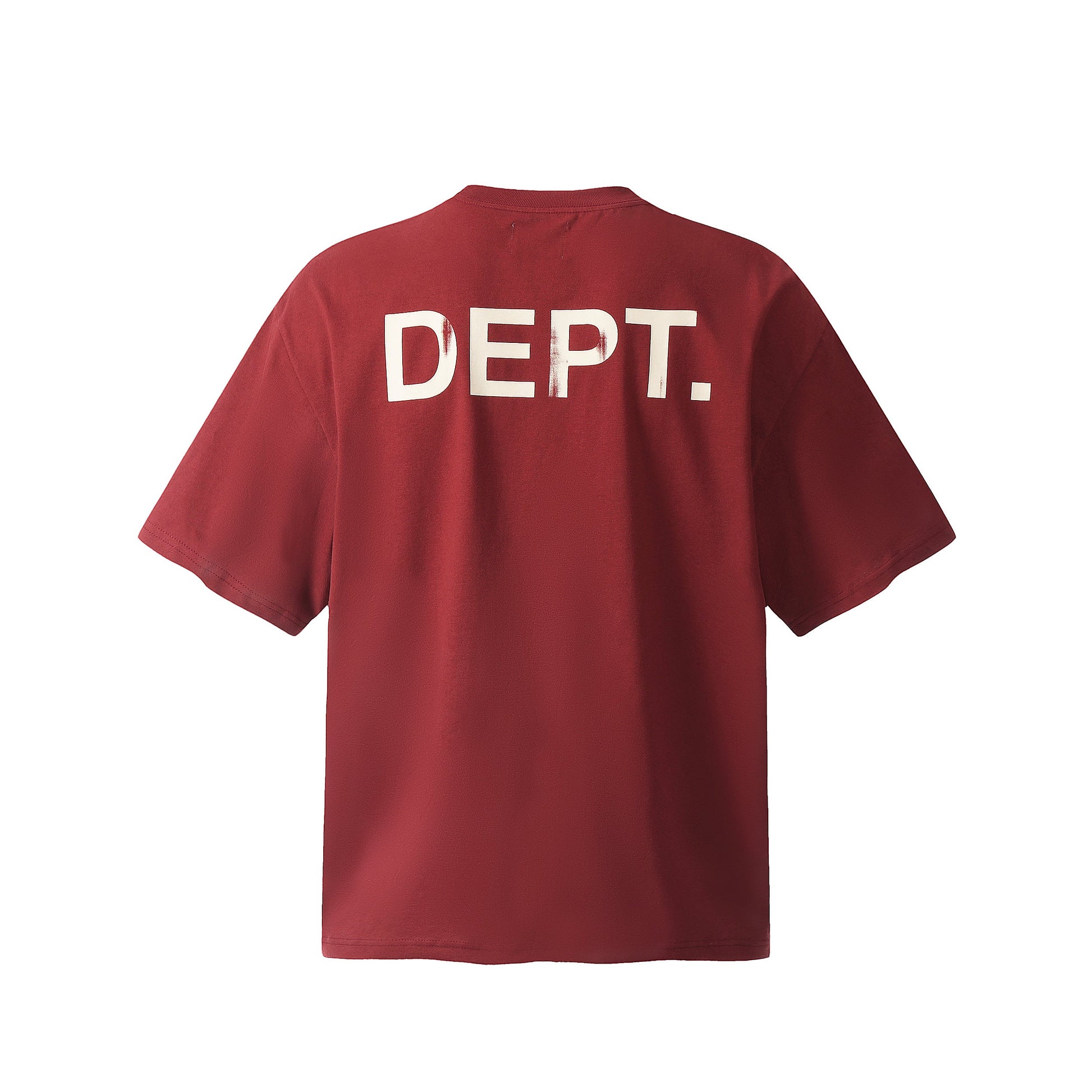 GALLERY Dept 24ss T-Shirt - White Unisex Streetwear Limited Edition - Introducing the Gallery Dept. Hand-Painted Distressed T-Shirt in Deep Red, a unique piece that embodies