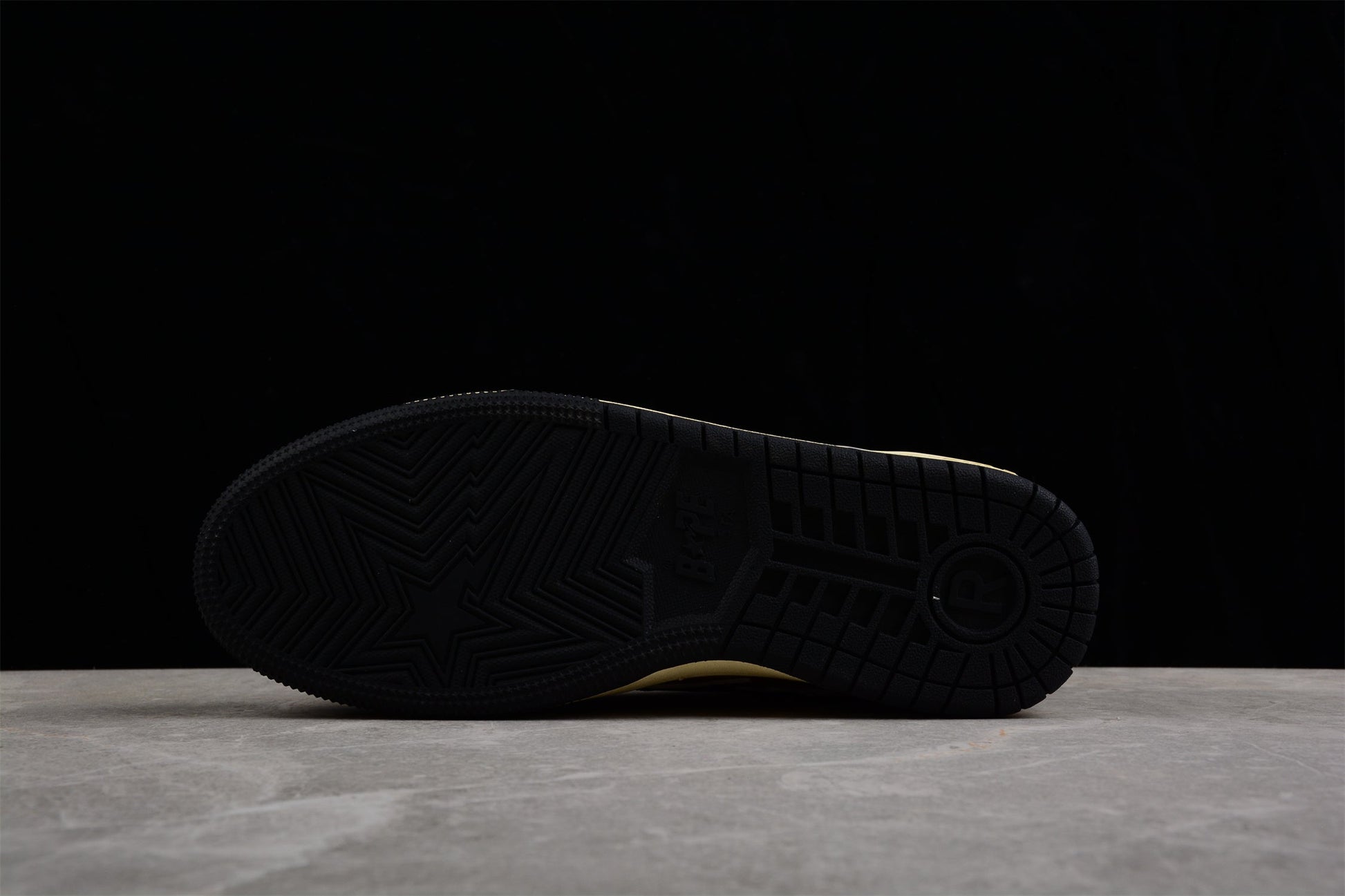 BAPE Sta Low Top Sneakers In And Yellow - Black Unisex Streetwear Limited Edition - Introducing the BAPE STA Low Top Sneakers in Black and Yellow C a perfect blend