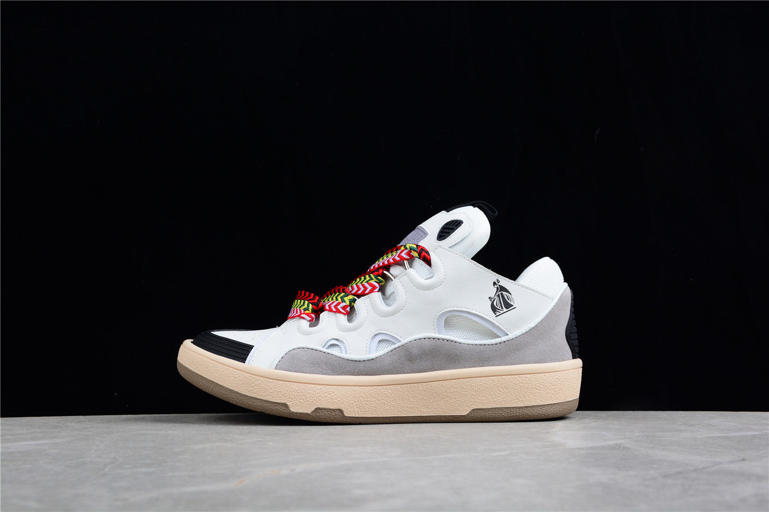 Lanvin And Grey Sneakers - White Unisex Streetwear Limited Edition - ### Lanvin White and Grey Sneakers Step into style with the Lanvin White and Grey